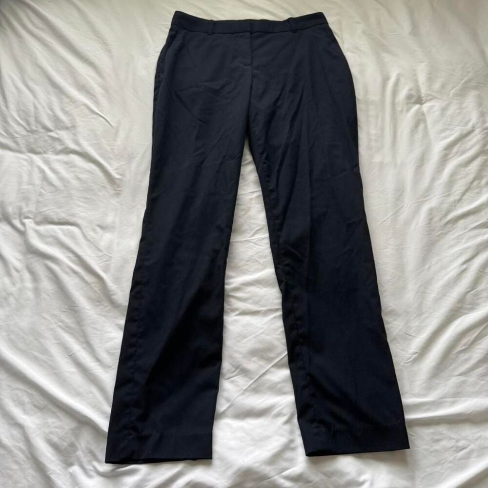 dark‎ navy blue (almost black) straight leg dress pants